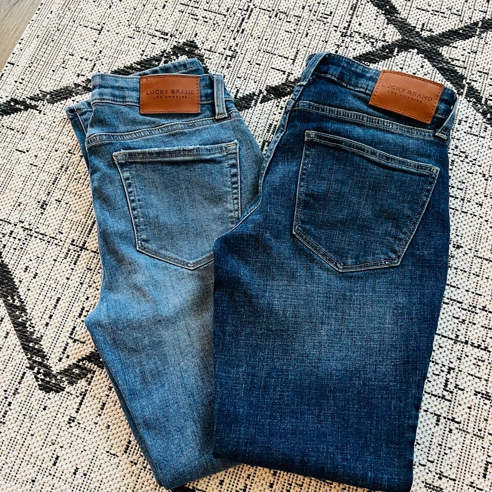 Lucky Brand Women’s Jeans - Light Blue and Dark Blue - Lolita Low Rise